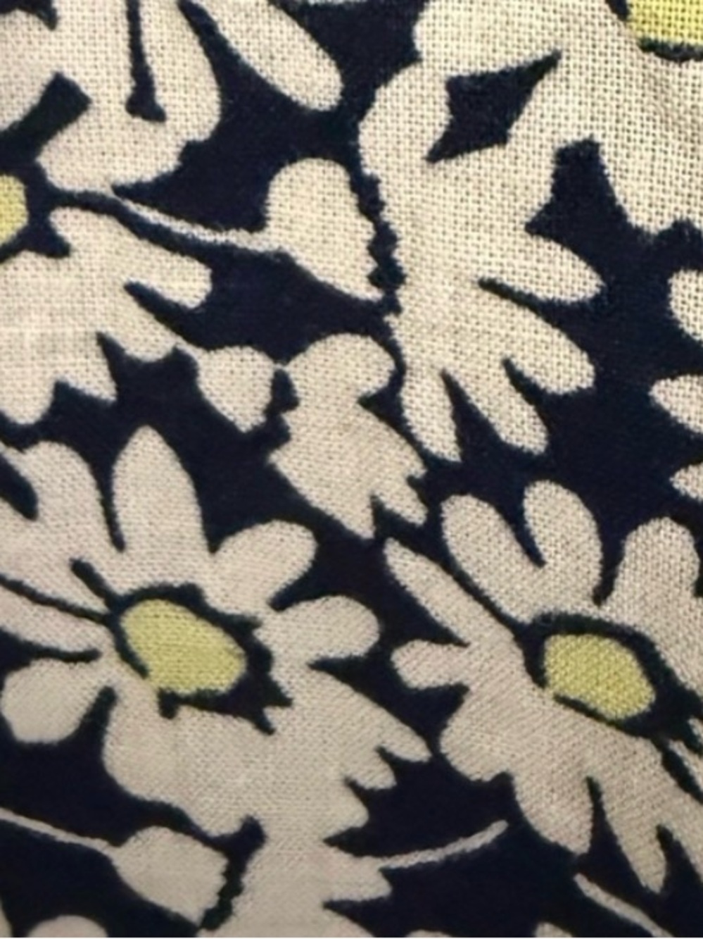J.Crew Flutter Sleeve, Daisy Print, tie front, Navy Cotton, lined Dress. Sz20 - Picture 4 of 7